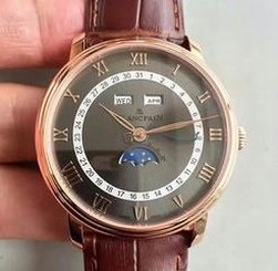 Blancpain Villeret 6654-1113-55B OM Stainless Steel Grey Dial Swiss 6654