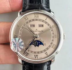 Blancpain Villeret 6654-1113-55B OM Stainless Steel Grey Dial Swiss 6654