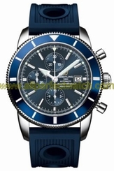 Breitling Watches : A1332016/C758-ORD Automatic COSC Blue Chronograph With Date At 3 Dial Ocean Racer Blue Rubber Band Men Watch
