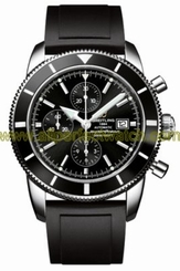 Breitling Watches : A1332024/B908-DPT Automatic COSC Black Chronograph With Date At 3 Dial Black Diver Pro Ii Rubber Band Men Watch