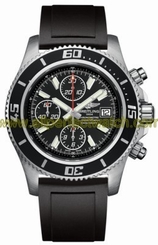 Breitling Watches : A1334102/BA84-RS Automatic Black Chronograph With Abyss White Accents, Luminescent Index Markers, Date At 3 Dial Black Diver Pro Ii Rubber Band Men Watch