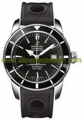 Breitling Watches : A1732124/BA61-PRRS Automatic Black With Index Markers And Date At 3 Dial Black Perforated Rubber Band Men Watch