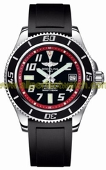 Breitling Watches : A1736402/BA31-DPT Automatic Black With Abyss Red Flange, Luminescent Arabic Numerals And Markers, Date At 3 Dial Black Diver Pro Ii Rubber Band Men Watch