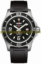 Breitling Watches : A1739102/BA76-RS Automatic Black With Abyss Red Accents, Luminescent Index And Arabic Markers, Date At 3 Dial Black Diver Pro Ii Rubber Band Men Watch