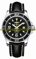 Breitling Watches : A1739102/BA78-LST Automatic Black With Abyss Yellow Accents, Luminescent Index And Arabic Markers, Date At 3 Dial Black Calfskin Leather Band Men Watch