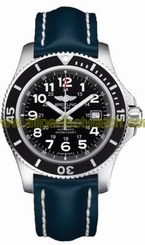 Breitling Watches : A17392D7/BD68-112X Automatic Date Blue Leather Men Watch
