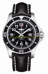 Breitling Watches : A17392D7/BD68-435X Automatic Date Black Leather Men Watch