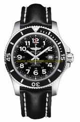 Breitling Watches : A17392D7/BD68-436X Automatic Date Black Leather Men Watch