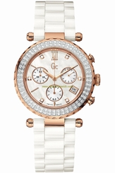 Guess Watches : A22104M1 White Mop Dial Ceramic Band Men Watch