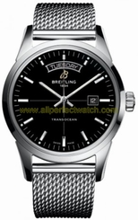 Breitling Watches : A4531012/BB69-SS Automatic Black Dial Polished Stainless Steel Band Men Watch