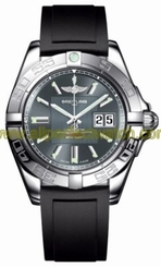 Breitling Watches : A49350L2/F549-DPT Automatic COSC Tomcat Gray With Index Hour Markers And Large Double Date At 3 Dial Black Diver Pro Ii Rubber Strap Band Men Watch