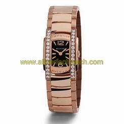 Bvlgari Watches : AAP26BGD1G Quartz Black Dial Diamond Bezel 18ct Rose Gold Women Watch
