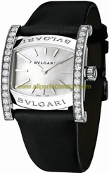 Bvlgari Watches : AAW36D1WL Quartz Mother of Pearl Dial Diamond 18ct White Gold Bezel Black Satin Women Watch