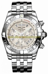 Breitling Watches : AB011012/G684-SS Automatic Silver With Silver Subs And Date At 4 Dial Stainless Steel Band Men Watch