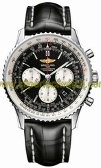 Breitling Watches : AB012012/BB01-CROC Automatic Black/silver Subs Dial Crocodile Black Leather Band Men Watch