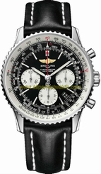 Breitling Watches : AB012012/BB01-LST Automatic Black/silver Subs Dial Black Leather Band Men Watch