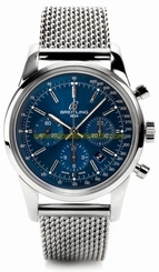 Breitling Watches : AB015112/C860-SS Automatic Blue Chronograph Dial Polished Stainless Steel Band Men Watch