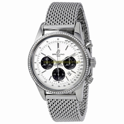 Breitling Watches : AB015253-G724-154A Silver Automatic Men Watch