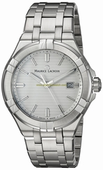 Maurice Lacroix Watches : AI1008-SS002-131-1 Silver Dial Stainless Steel Band Men Watch