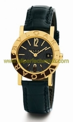 Bvlgari Watches : BB26BGLD/N Quartz Analog Date 18k Yellow Gold Case Black Leather Women Watch