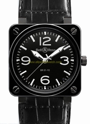 Bell & Ross Watches : BR01-92-BL-CER_SCR Automatic Ceramic Men Watch