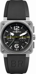Bell & Ross Watches : BR0394-BL-ST Black Automatic Self Winding Men Watch