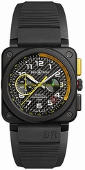 Bell & Ross Watches : BR0394-RS17 Limited Edition of 500 Pieces Chronograph Date Black Rubber Men Watch