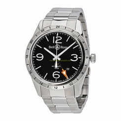 Bell & Ross Watches : BR-123-GMT-24H-STEEL Swiss Automatic Dial Color