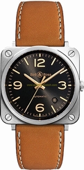 Bell & Ross Watches : BR-S-GOLDEN-HERITAGE Swiss Automatic Dial Color Black Men Watch