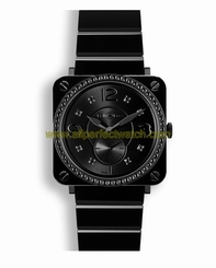Bell & Ross Watches : BRS-BLC-PH-LGD/SCE Black Battery Operated Quartz Men Watch