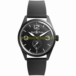 Bell & Ross Watches : BRV123-BL-CA/SRB Automatic Date Black Rubber Men Watch
