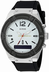 Guess Watches : C0001G4 Quartz Analog and Digital Black Silicone Men Watch