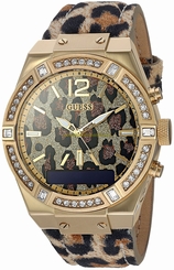 Guess Watches : C0002M6 Quartz Stone Set Animal Print Strap Smart Watch Women Watch