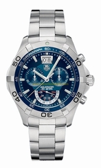 TAG Heuer Watches : CAF101C.BA0821 Blue Dial Chronograph Grande Date Stainless Steel Men Watch
