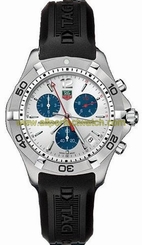 TAG Heuer Watches : CAF1111.FT8010 Quartz Chronograph Date Black Rubber Men Watch
