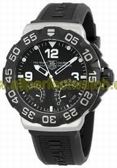 TAG Heuer Watches : CAH7010.FT6026 Hybrid Electro-Mechanical Chronograph Black Dial Stainless Steel Case With Black Rubber Strap Men Watch