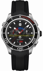 TAG Heuer Watches : CAK211B.FT8019 Self Winding Automatic Calibre 72 Movement Brushed And Polished Stainless Steel Black Dial Black Rubber Strap Band Men Watch