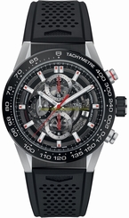 TAG Heuer Watches : CAR201V.FT6046 Automatic Chronograph Date Black Rubber Men Watch