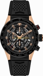TAG Heuer Watches : CAR205A.FT6087 Caliber Heuer 01 Automatic Chronograph Date Black Rubber Men Watch