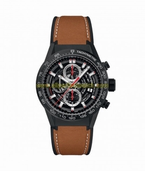 TAG Heuer Watches : CAR2090.FT6124 Caliber Heuer 01 Automatic Chronograph Date Brown Leather Men Watch