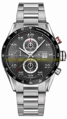 TAG Heuer Watches : CAR2A11.BA0799 Self Winding Automatic Calibre 1887 Polished Stainless Steel Anthracite Red Accented Chronograph With Date At 3 Dial Brushed And Polished H-shaped Bracelet Band Men Watch