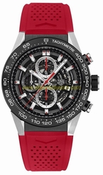 TAG Heuer Watches : CAR2A1Z.FT6050 Automatic Chronograph Date Red Rubber Men Watch