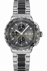TAG Heuer Watches : CAU2010.BA0873 Automatic Chronograph Black Dial Date Stainless Steel and Ceramic Men Watch