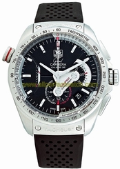 TAG Heuer Watches : CAV5115.FT6019 Calibre 36 RS Caliper Automatic Chronograph Black Rubber Men Watch