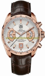 TAG Heuer Watches : CAV514B.FC8171 Automatic C.O.S.C Calibre 17 RS Chronograph 18K Rose Gold Case Leather Men Watch