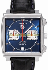 TAG Heuer Watches : CAW2111.FC6183 Calibre 12 Automatic Chronograph Date Black Leather Men Watch
