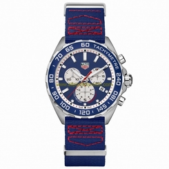 TAG Heuer Watches : CAZ1018.FC8213 Red Bull Special Edition Chronograph Date Blue Textile Men Watch