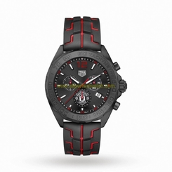 TAG Heuer Watches : CAZ101J.FT8027 Manchester United Special Edition Chronograph Black Rubber Men Watch