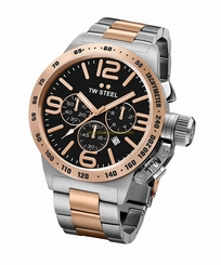 TW Steel Watches : CB133 Black Dial Stainless Steel Women Watch