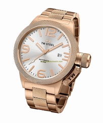 TW Steel Watches : CB166 Silver Dial Stainless Steel Rose Gold Plated Men Watch